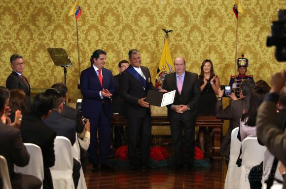 Presidente Correa recibió condecoración Iberoamericana por avances de la justicia en&nbsp;Ecuador